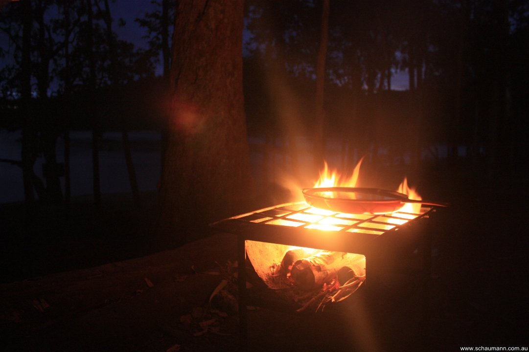 Campfire by Lake Tinaroo 1